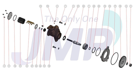 JPR-VP0110DB Aftermarket Volvo Penta D11B Series Seawater Pump 22063494 | Sawley's Select Marine Parts