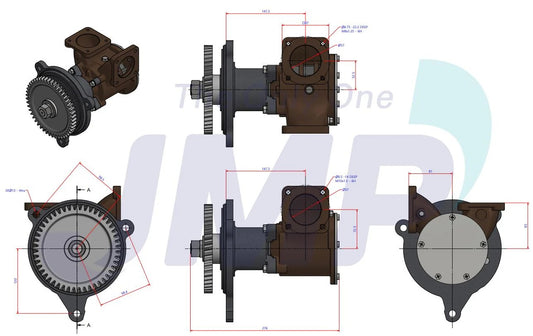 JPR-VP0130D Aftermarket Volvo Penta D13B/C Series Seawater Pump 22905150, 23271274 | Sawley's Select Marine Parts