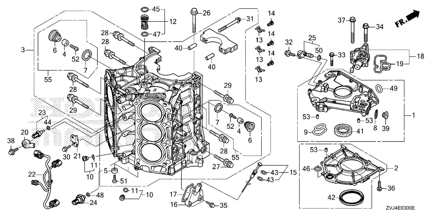 12000-ZVL-020ZA 12000ZVL020ZA Honda 250hp Cylinder Block