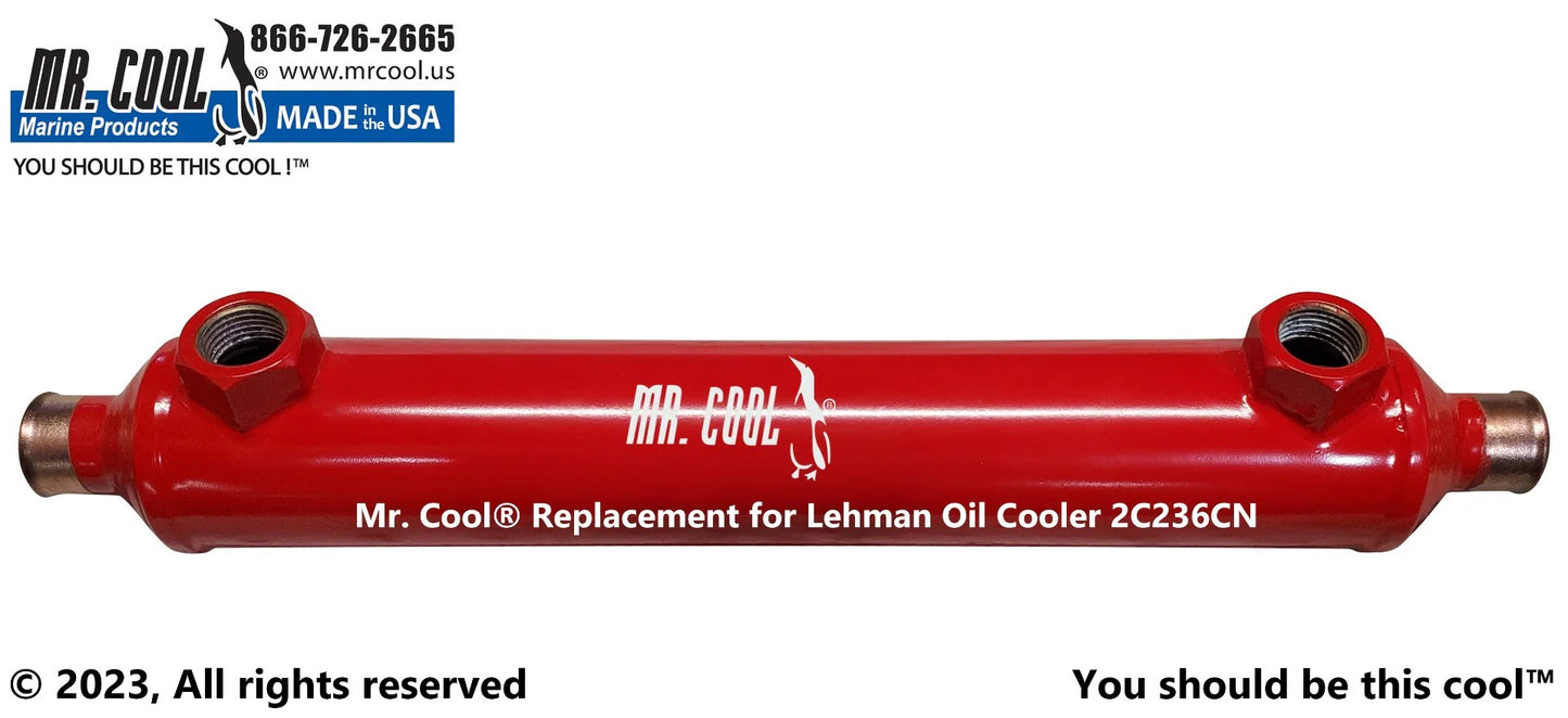 2C236 Aftermarket SeaStar Power Steering Oil Cooler 1/2 in Oil, 2 x 12 in | Sawley's Select Marine Parts