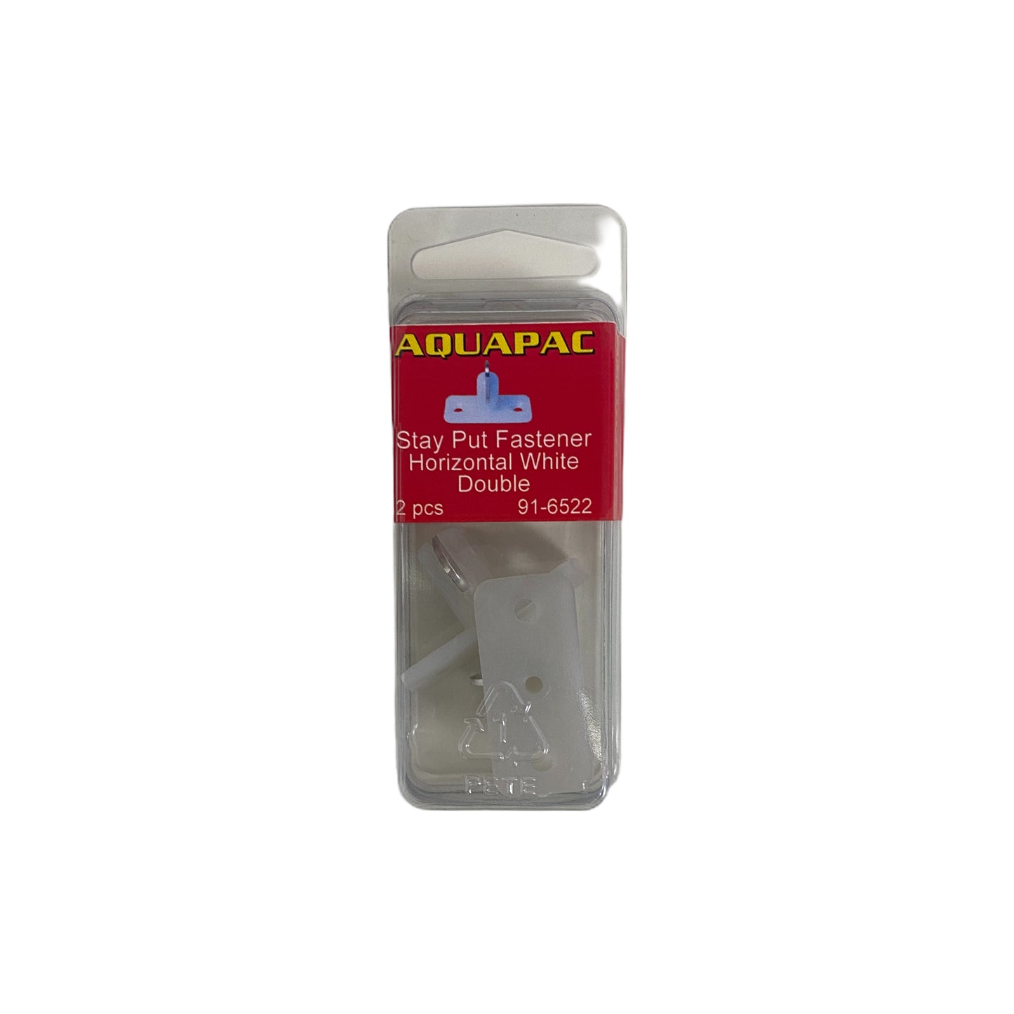 916522 Stayput Fastener Horizontal White - Double | Marine Deck Hardware