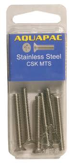 910071 S/S CSK MTS 1/4 x 1" (6pcs) | Marine Stainless Fastener