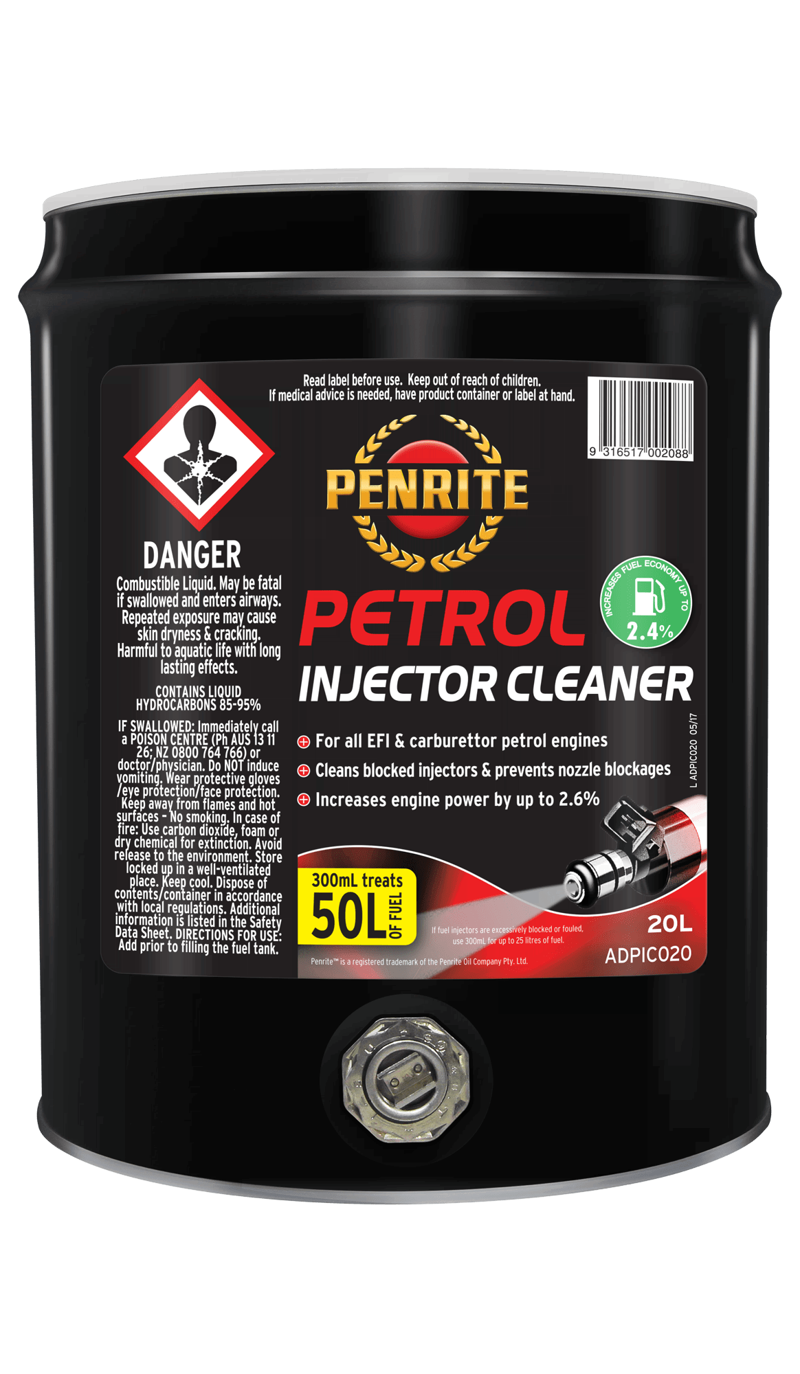 ADPIC020 Petrol injector cleaner 20L