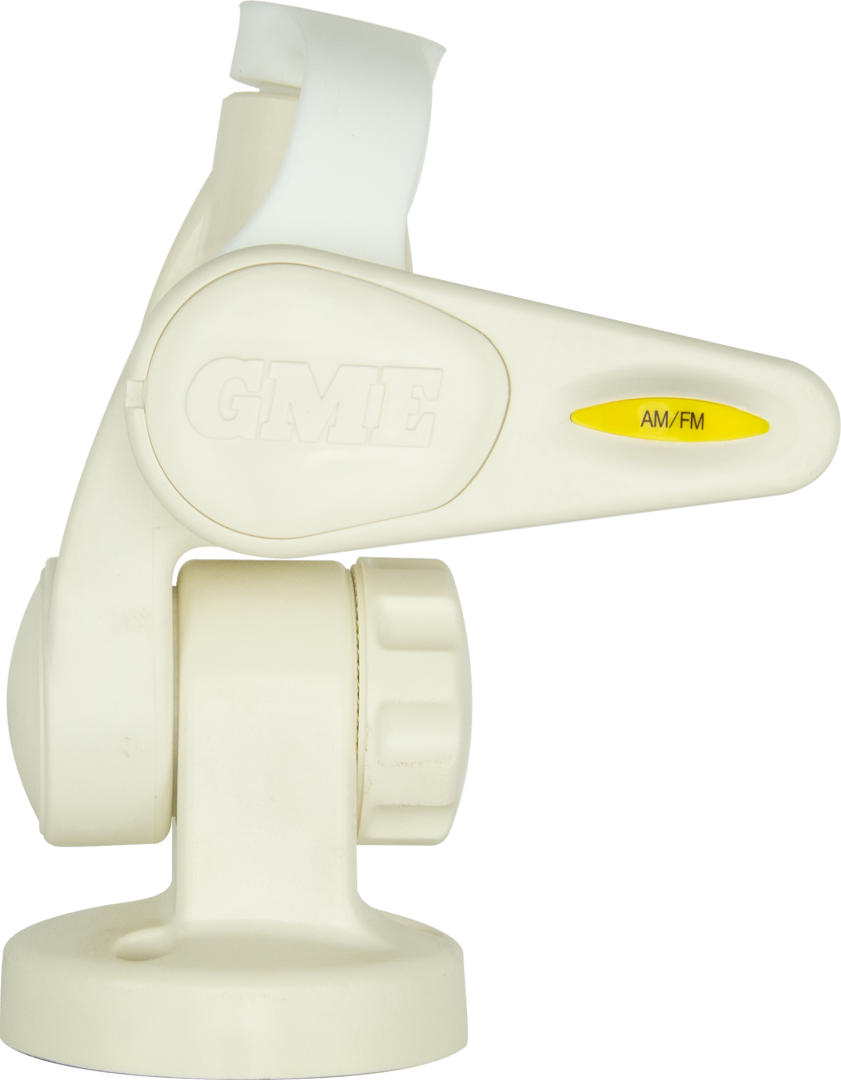 ABL014 Double Swivel Round Antenna Base - Suit AW36XX Whips - White | Genuine GME Electronics