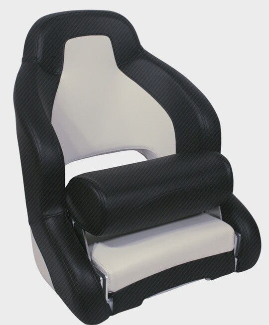 632232 Axis H52 Flip Up Compact Boat Seat White/Black | Boat Seating