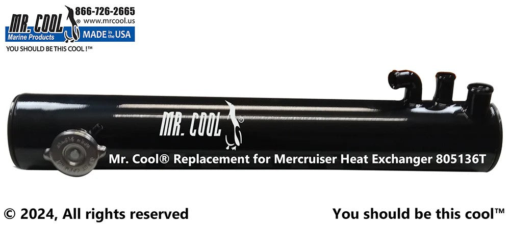 805136T Aftermarket Mercruiser 7.4L Big Block Front-Mount Heat Exchanger | Sawley's Select Marine Parts
