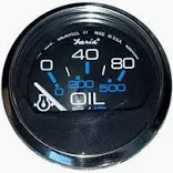 204666 Faria Chesapeake Black 2" Oil Pressure 80psi | Genuine Faria Gauge