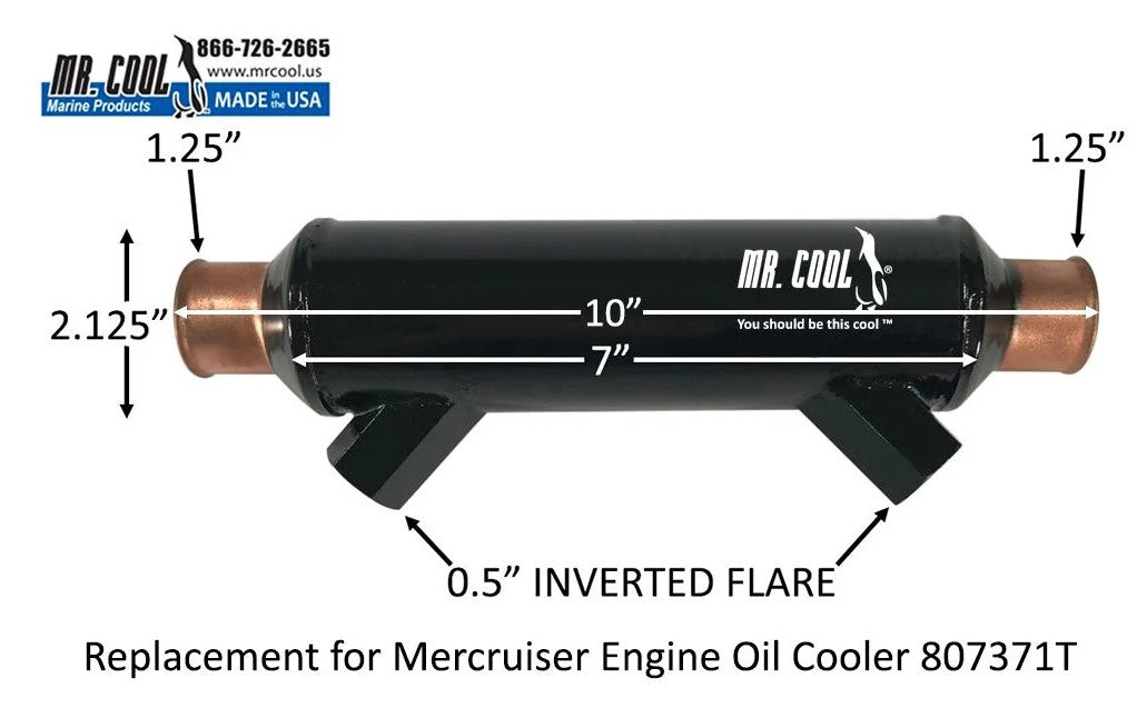 807371T Aftermarket Mercruiser Oil Cooler | Sawley's Select Marine Parts