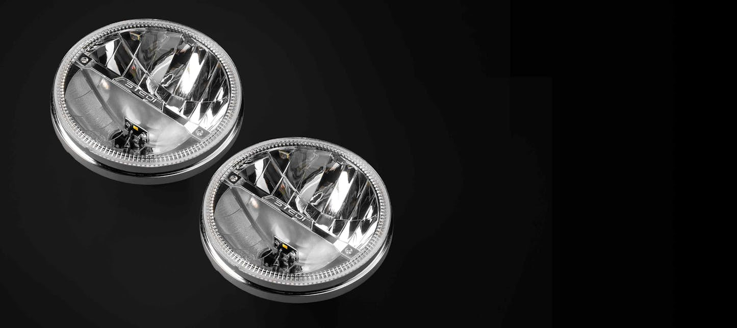 HOMAGE-CHROME-SET-7 Homage 7 Inch LED Headlight - Chrome (Pair) | Genuine STEDI Product