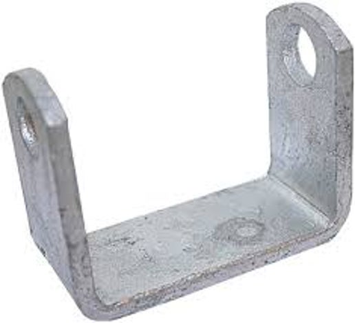 3237 Dunbier Roller Bracket Only No Legs Galvanized 8""