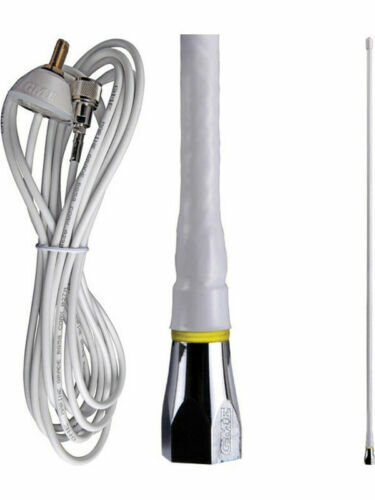 AW364H 1200mm Marine 27MHz Antenna Whip - White | Genuine GME Electronics