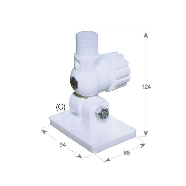 119120 BLA Fold-Down Aerial Mount with Plastic Locking Knob | Marine Antenna Components