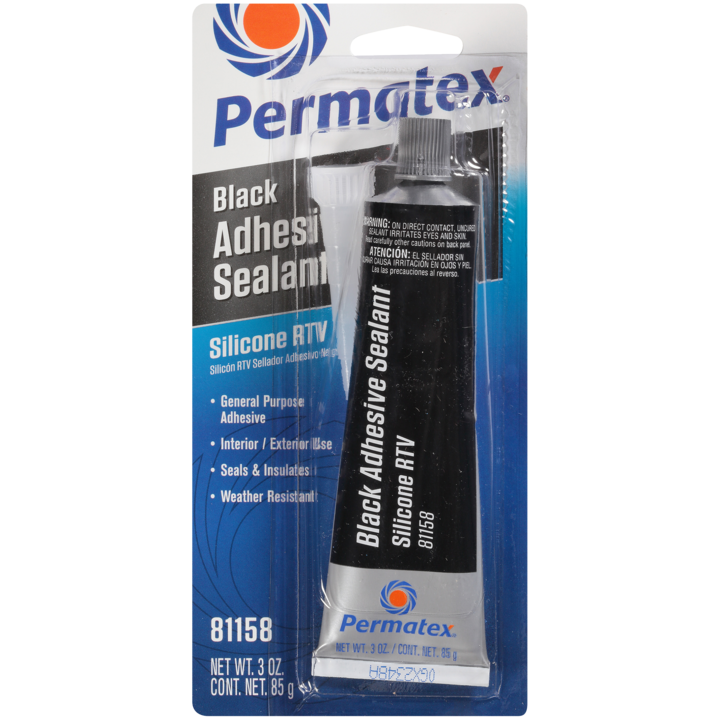 81158 Black Silicone Adhesive Sealant 85g | Marine Sealant & Adhesive