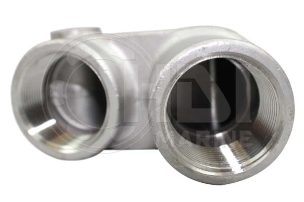 124070-13520 Aftermarket Yanmar GM Cast 316 Stainless Steel Exhaust Mixing Elbow 128370-13600 HDI GM | Sawley's Select Marine Parts