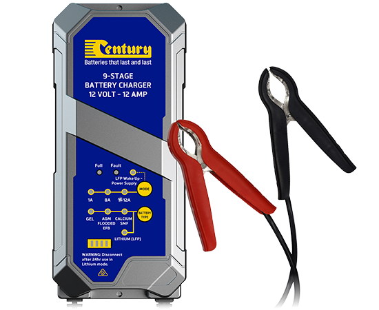 190013 Century CC1212-Xli 12VOLT 12AMP (Lithium Compatible) Charger | Genuine Century Battery