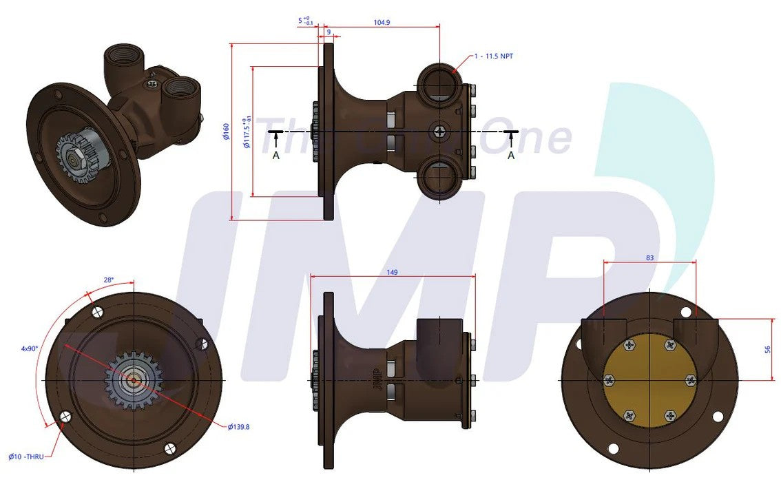 JPR-G6010F Detroit Diesel 2-71 Series Seawater Pump Replacement