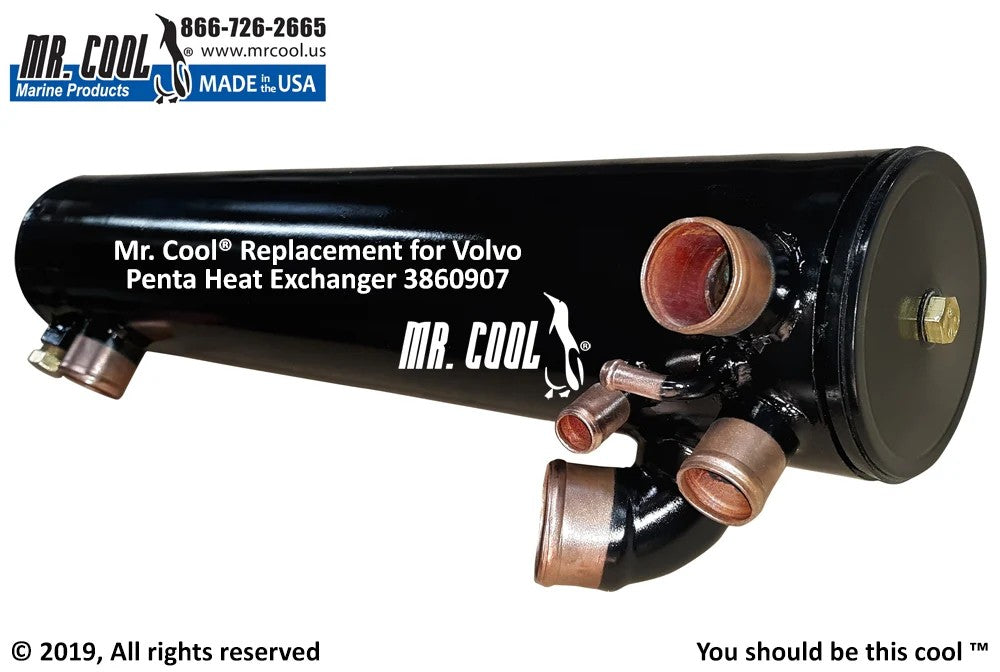 3860907 Volvo Penta 8.1 GI & 8.1 IPS Marine Petrol Heat Exchanger 3860907 Replacement