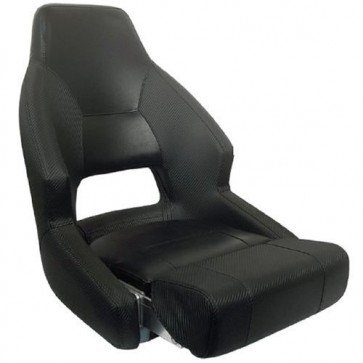 632243 Axis RM52 Flip Up Seat Black/Black Carbon | Boat Seating
