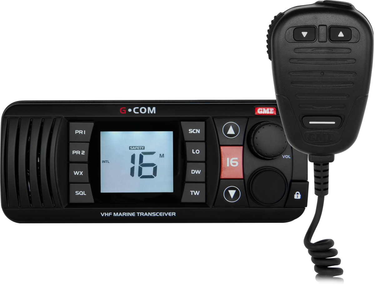 GX700B GME Compact VHF Marine Radio (Black) | Genuine GME Electronics