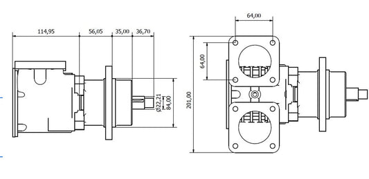 AN 7319 Aftermarket Iveco 8281 Seawater Pump AN 7319-MP57/821, Jabsco 3380.005/02 | Sawley's Select Marine Parts
