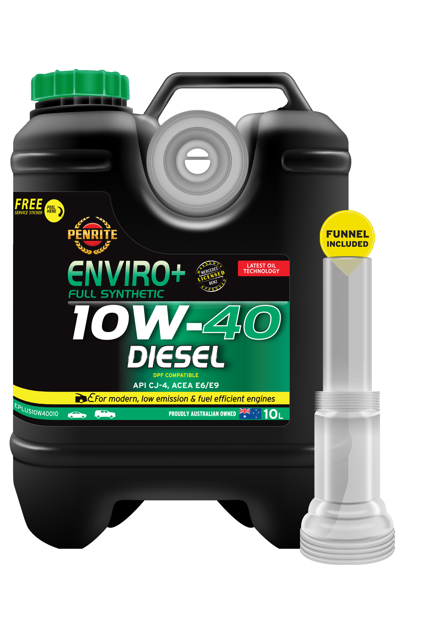 EPLUS10W40010 Enviro+ 10W40 Full Synthetic 10L