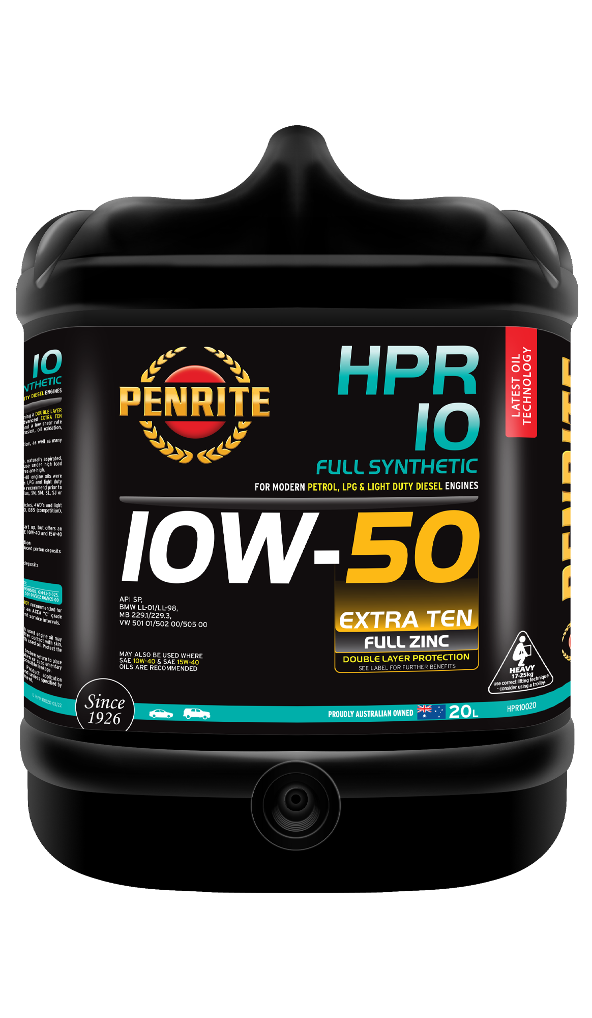HPR10020 10W50 Full Synthetic 20L