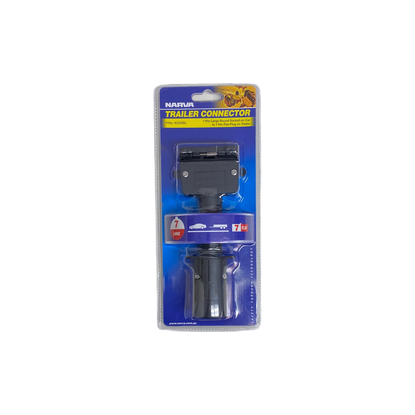 82235BL Narva 7 Pin Adaptor Large Round/Flat Socket | Genuine Narva Electrical