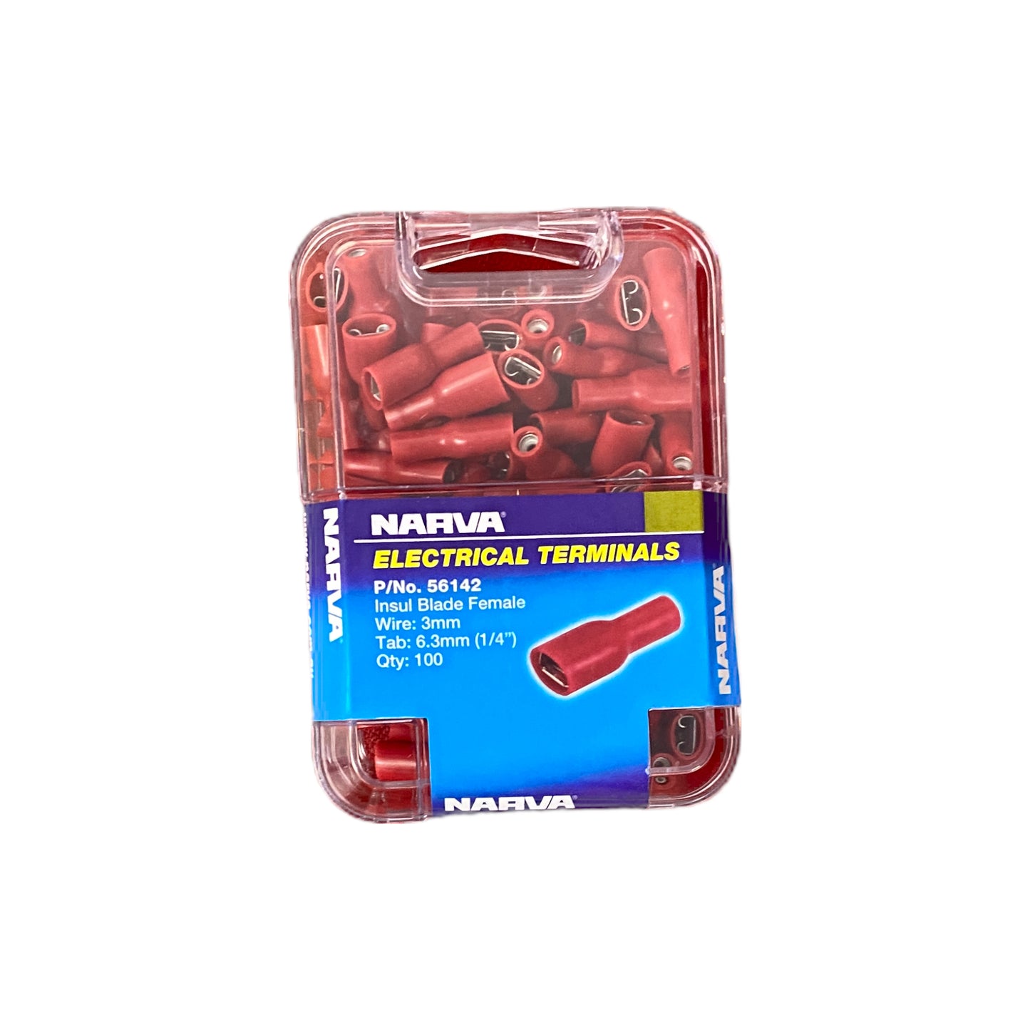 56142 Narva Female Insul Blade Terminal Red (100pk) | Genuine Narva Electrical