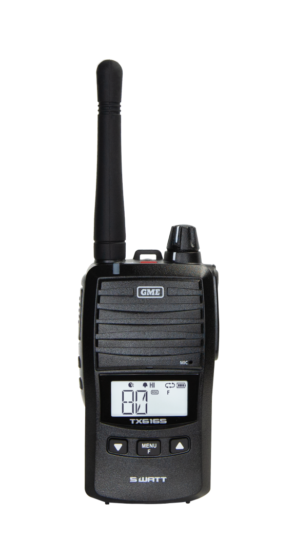 TX6165X 5/1 Watt IP67 UHF CB Handheld Radio | Genuine GME Electronics