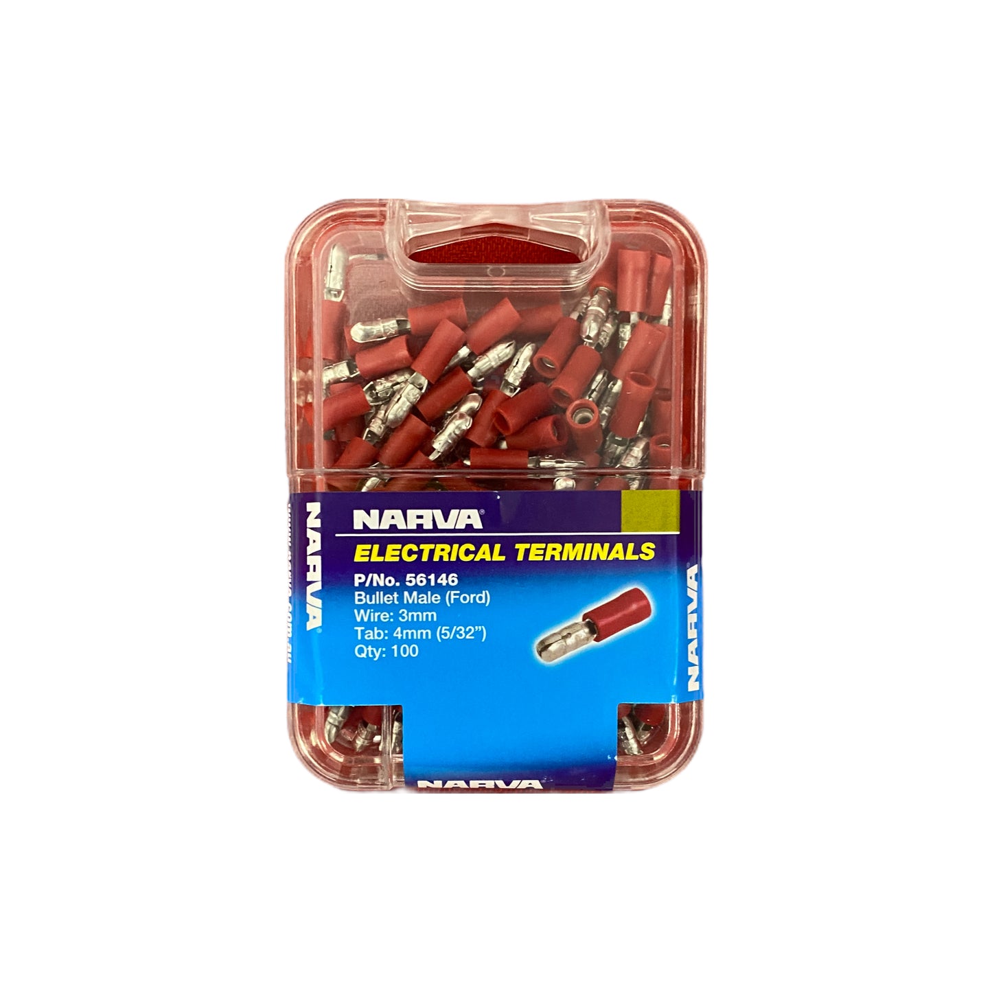 56146 Narva Male Bullet Terminal Red (100pk) | Genuine Narva Electrical