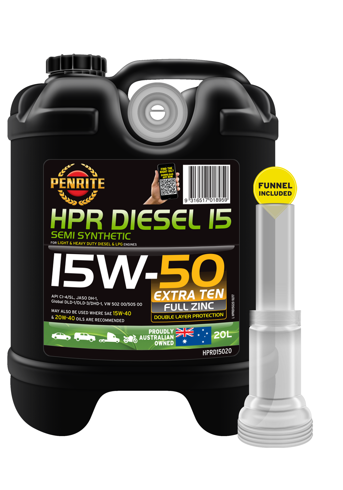 HPRD15020 Diesel Semi Synthetic 15W50 20L