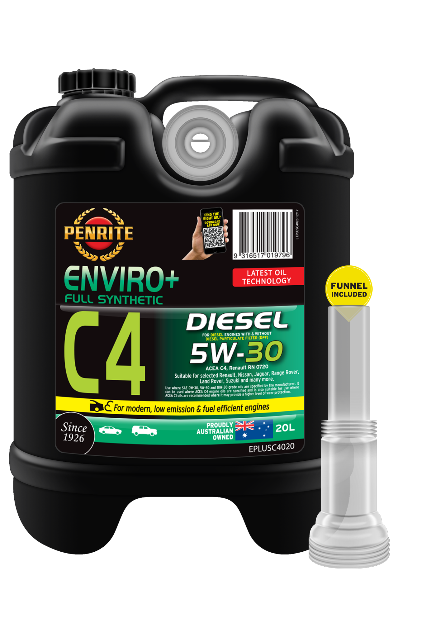 EPLUSC4020 Enviro+ C4 5W30 Full Synthetic 20L