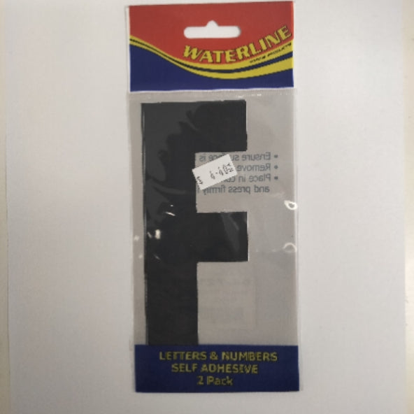 54721F Boat Letter F Black 6" Pack of 2 | Vessel Identification Stickers