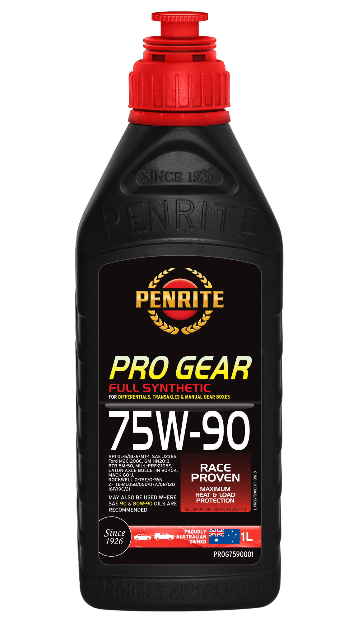 PROG7590001 Penrite Pro Gear 75W90 (Full Synthetic) 1L | Genuine Penrite Lubricants