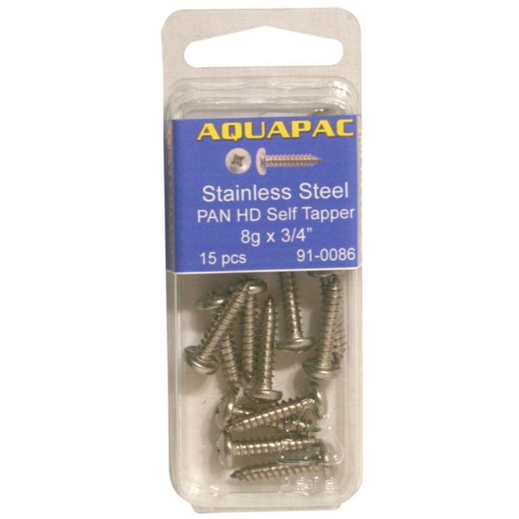 910116 S/S CSK Self Tapper Screw 10g x 3/4" (12Pcs) | Marine Stainless Fastener
