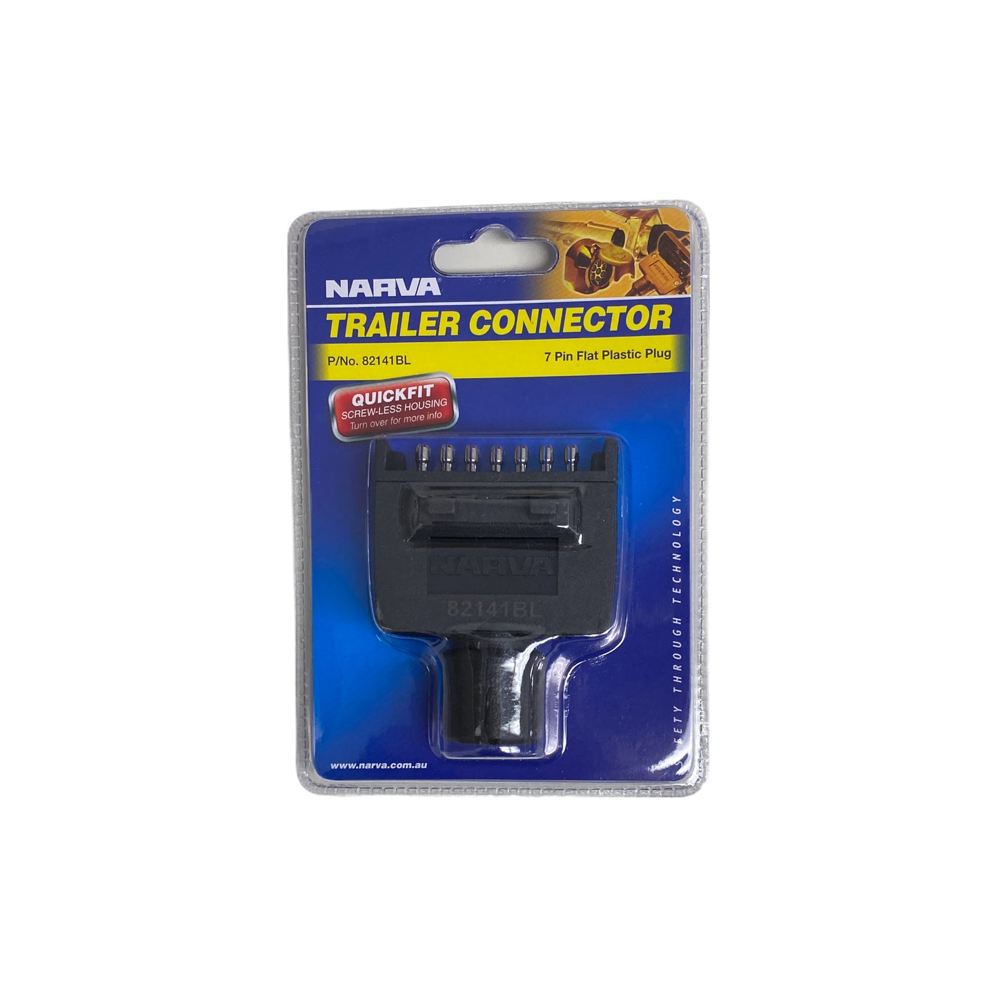 82141BL Narva 7 Pin Flat Plastic Plug | Genuine Narva Electrical