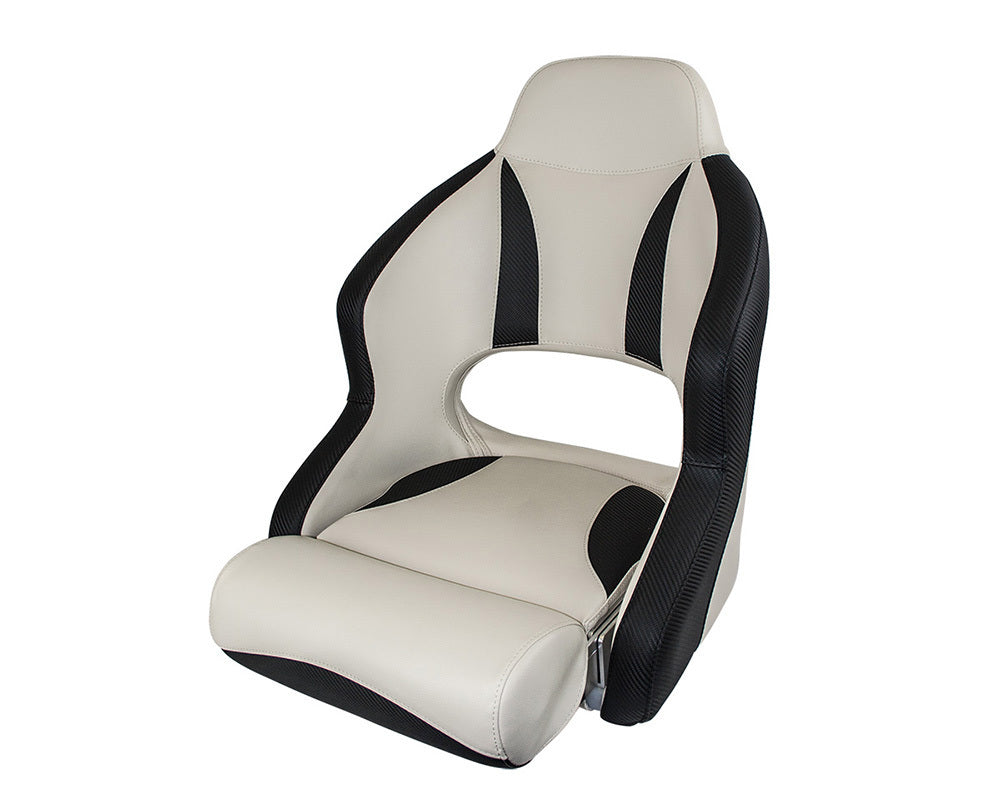 632234 Axis H52 Flip Up Compact Boat Seat Carbon Black/White | Boat Seating