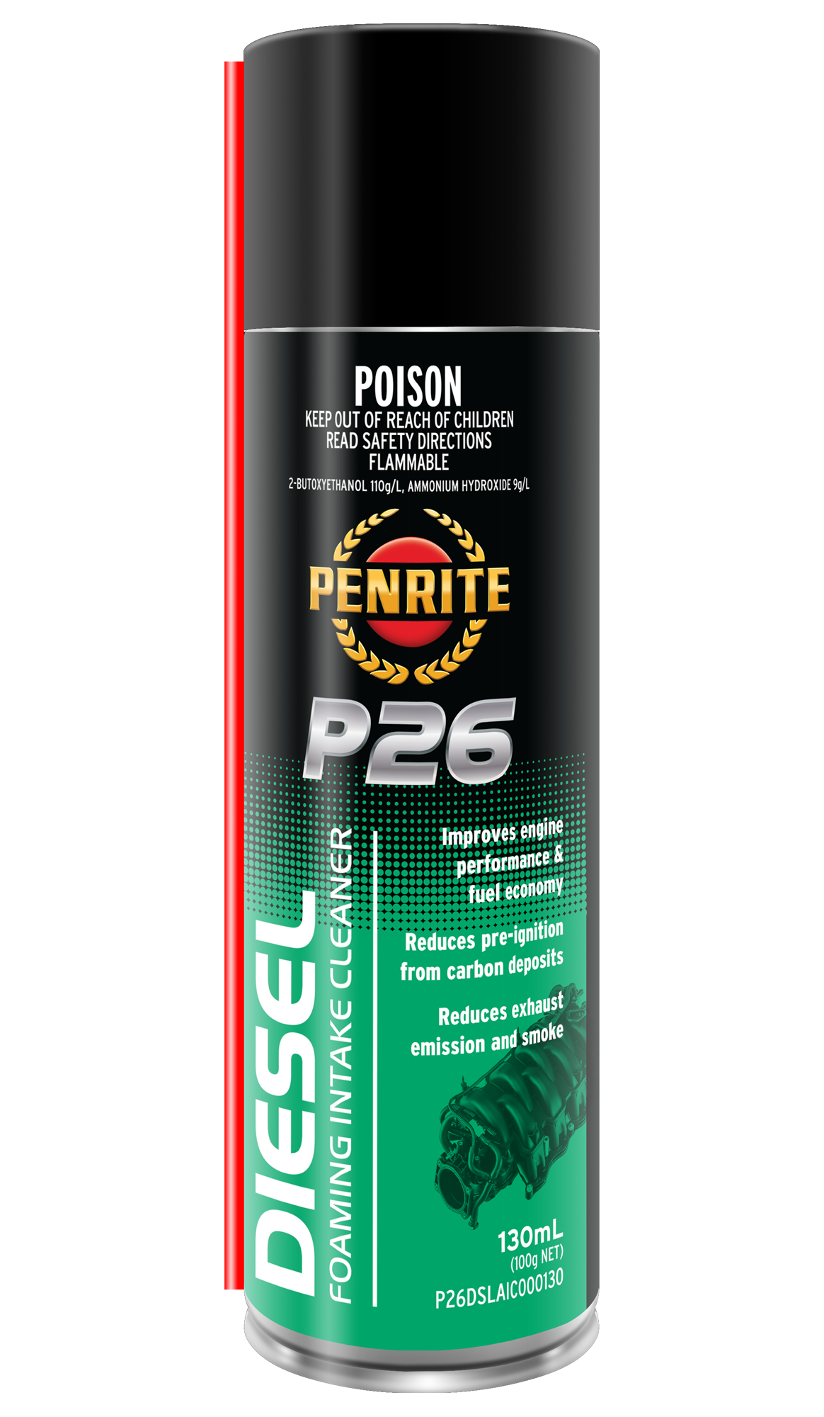 P26DSLAIC000130 Penrite P26 Diesel Intake Cleaner 130mL | Genuine Penrite Lubricants