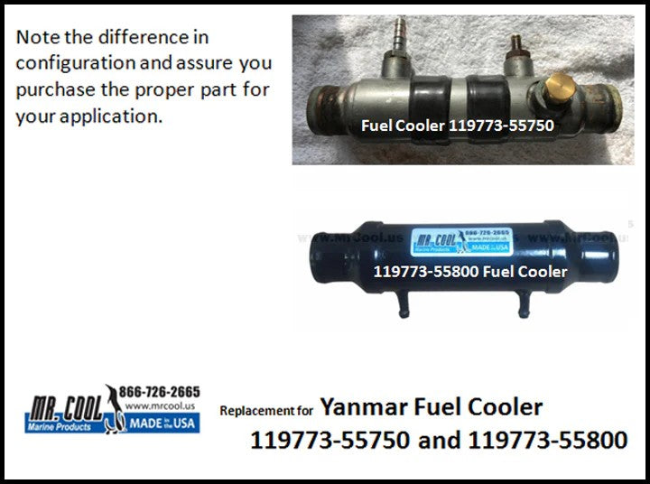 119773-55750 Yanmar 4LHA, 6LP(A) Fuel Cooler 119773-55750 Replacement 119773-55750 / 55800