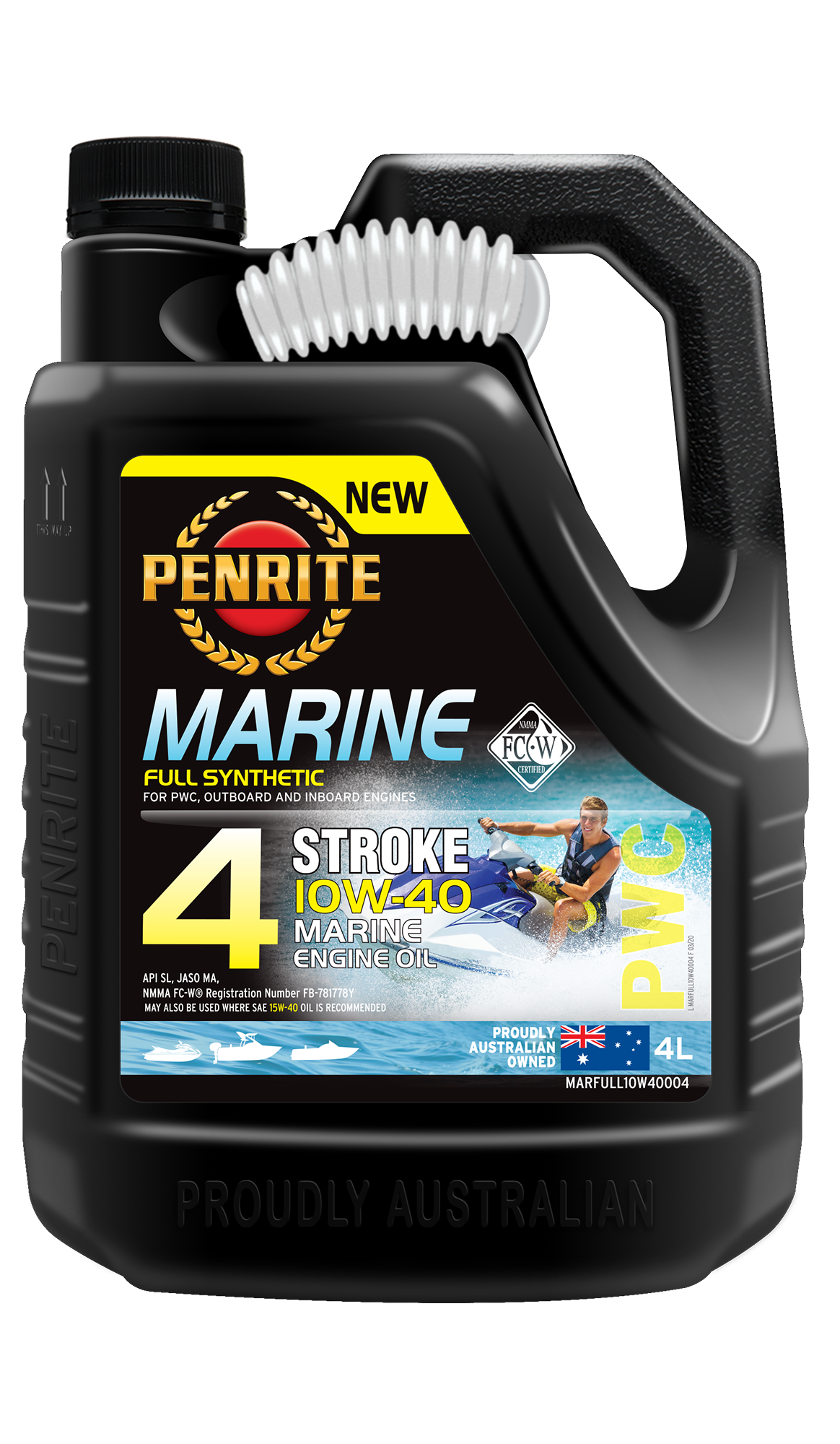 MARFULL10W40004 Penrite Marine Full Synthetic 10W40 4L | Genuine Penrite Lubricants
