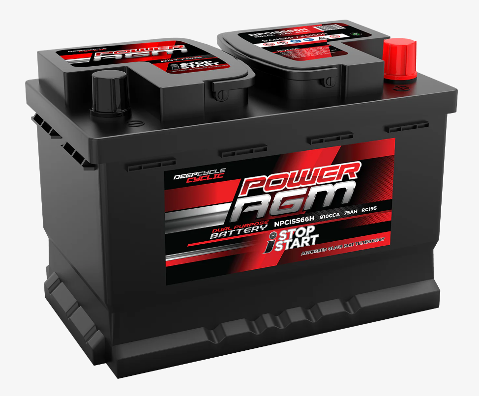 NPCISS66H Power Crank 910 CCA Battery | AGM Stop/Start Series