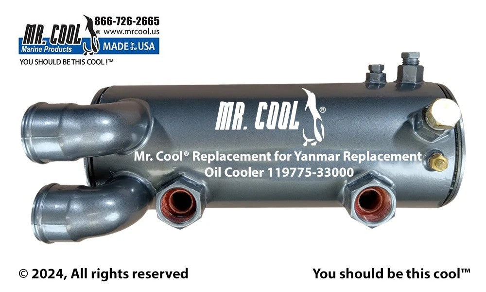 119775-33000 Aftermarket Yanmar 6LP/6LPA Oil Cooler | Sawley's Select Marine Parts