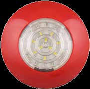 7524WR Red & white courtesy lamp/ Red bezel | Marine Electrical Part