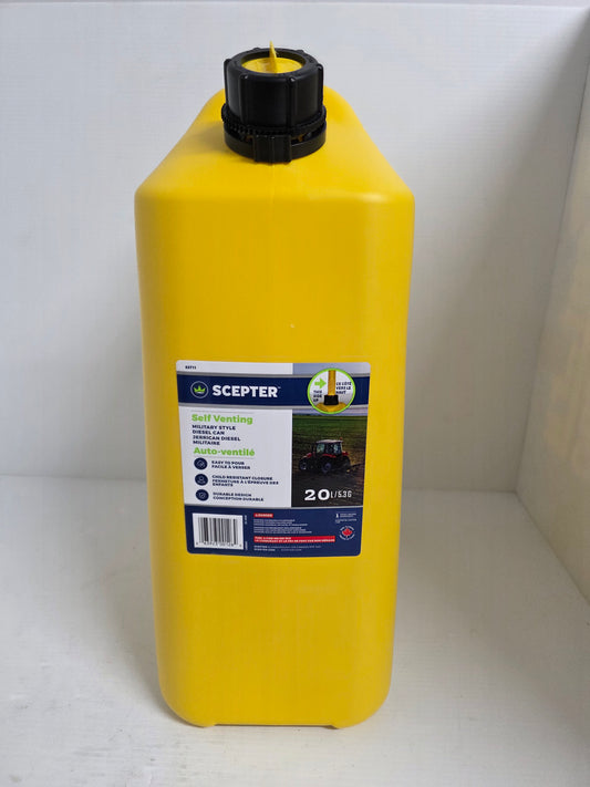 03711 0951P 20L Yellow Plastic Diesel Jerry Can | Fuel Storage