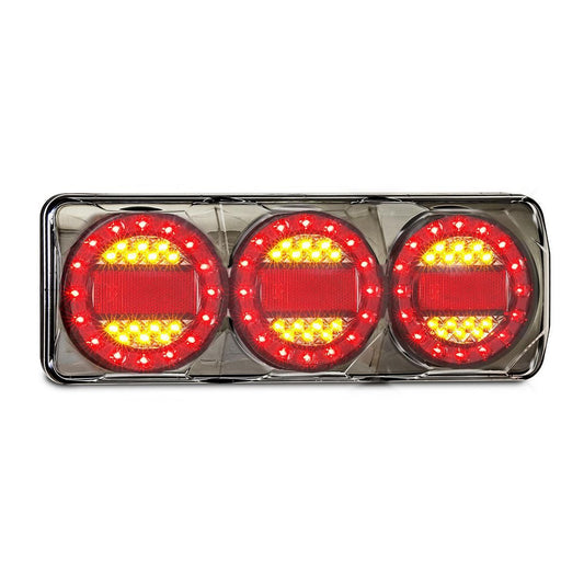 LED Autolamps LED Autolamps Stop/Tail/Ind/Reflector LED 12/24v Black Chrome Housing Blister Pack - MAXILAMPC3XR SOLD INDIVIDUALLY