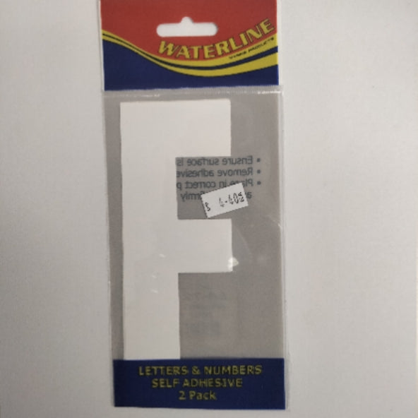 54725F Boat Letter F White 6" Pack of 2 | Vessel Identification Stickers