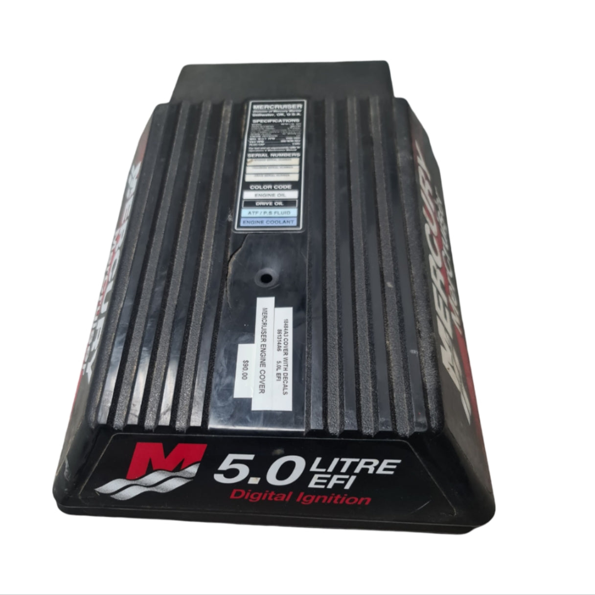 18484A3 Cover With Decals 861314A6 5.0L EFI Mercruiser Engine Cover | Genuine Used Part