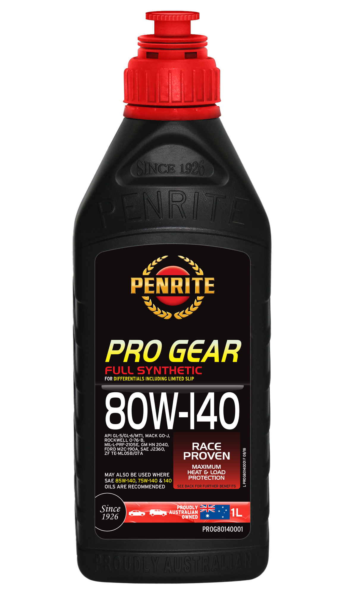 PROG80140001 Penrite Pro Gear 80W-140 (Full Synthetic) 1L | Genuine Penrite Lubricants