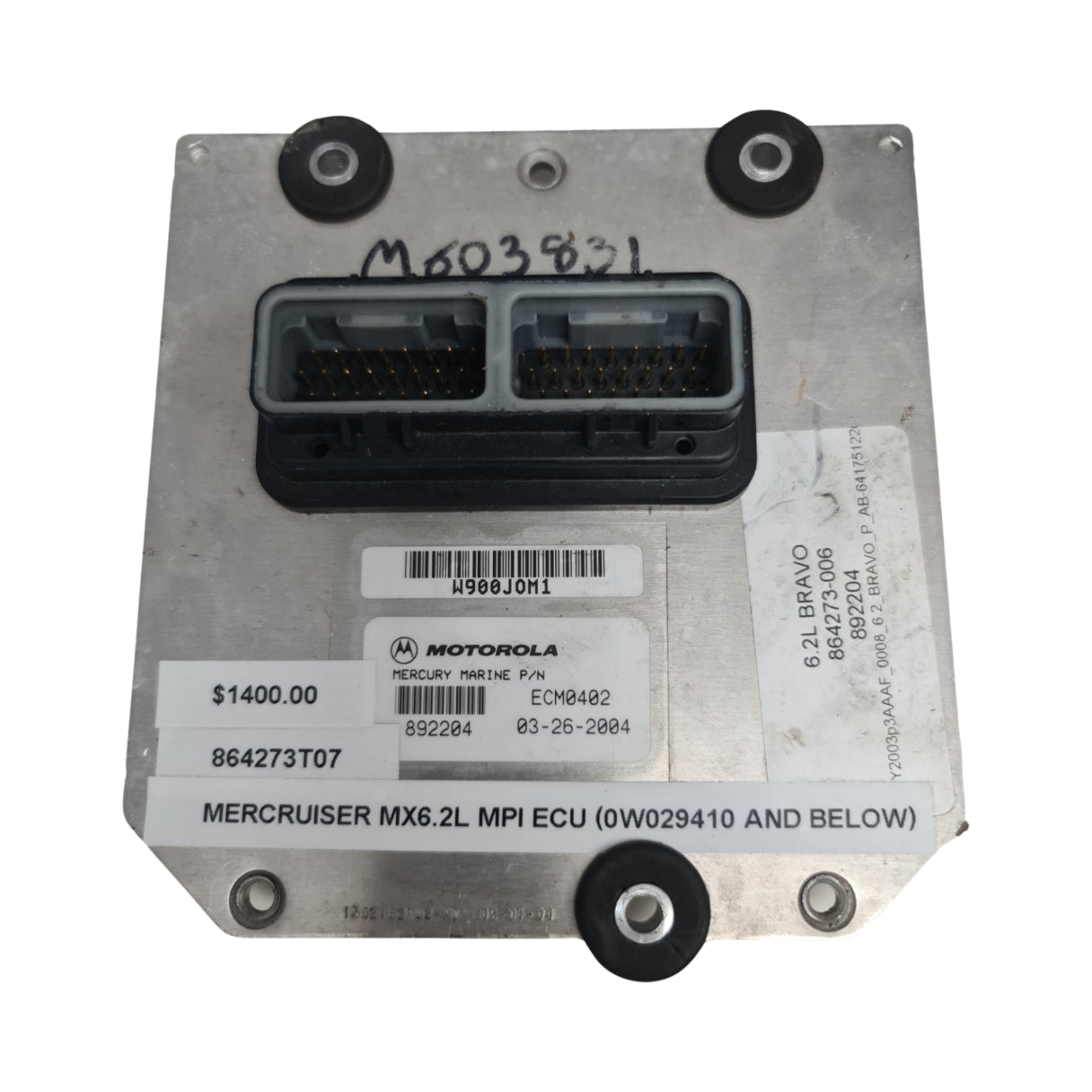 864273T07 Mercruiser MX6.2L MPI ECU (0W029410 and below) | Genuine Used Part