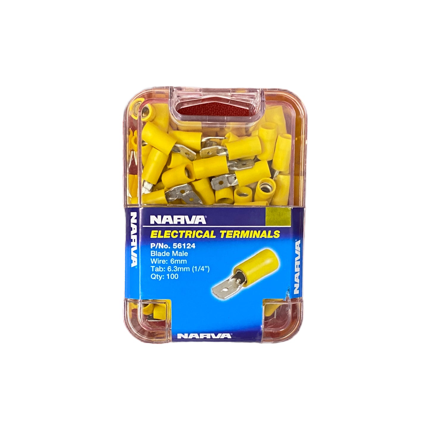 56124 Narva Male Blade Terminal Yellow (100pk) | Genuine Narva Electrical